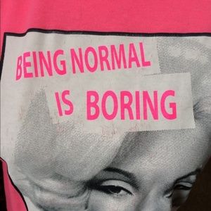 Custom Print Marilyn Monroe Normal is Boring Tee